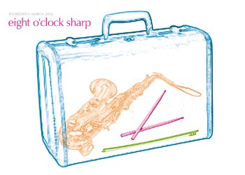 jazz suitcase postcard
